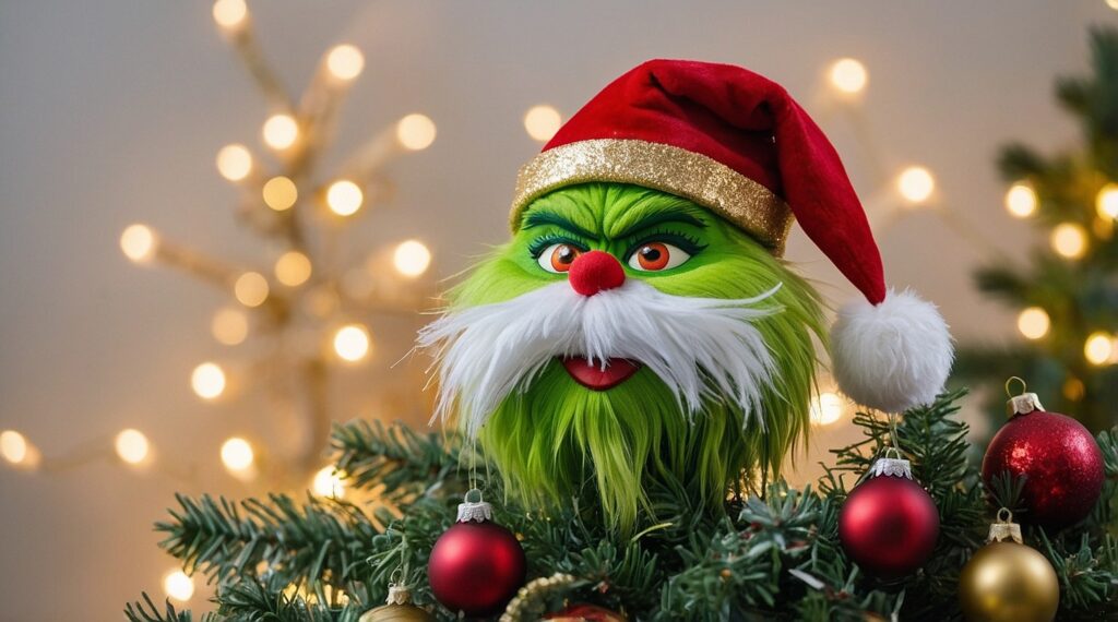 Grinch tree topper