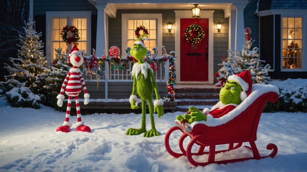 grinch yard decor