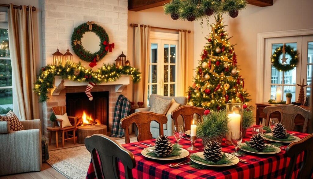 room-specific Christmas decor