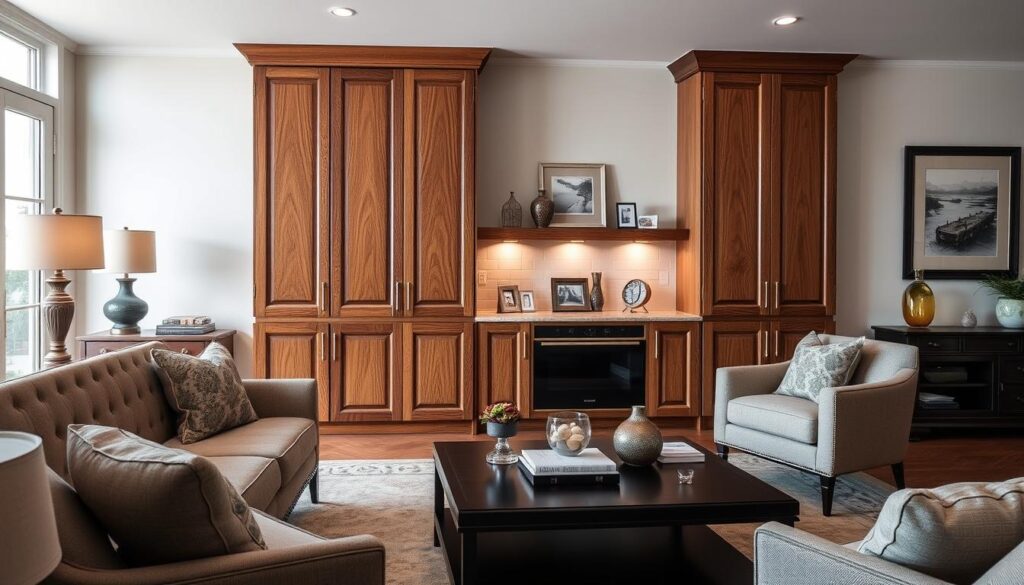 wood cabinets