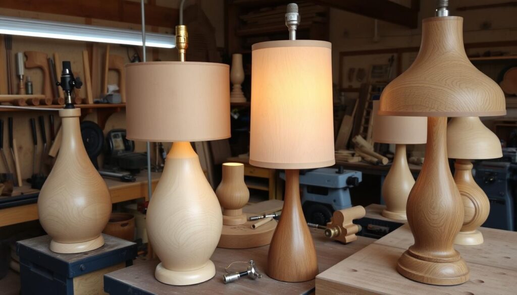 woodturning lamps