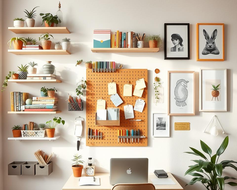 DIY Home Office Wall Organization