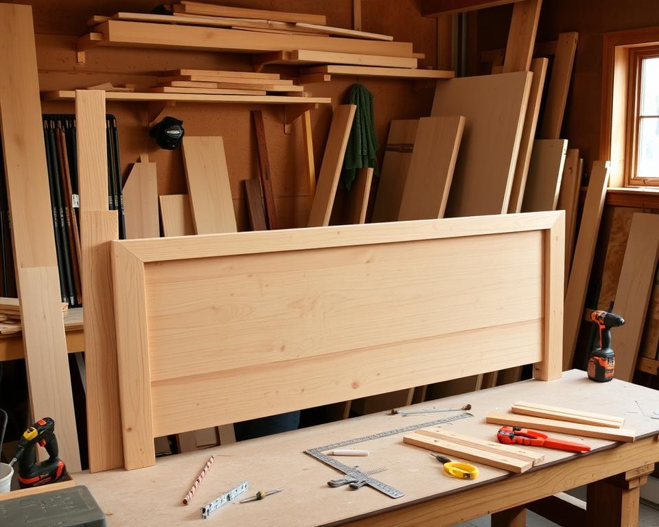 DIY Wooden Headboard Frame Construction
