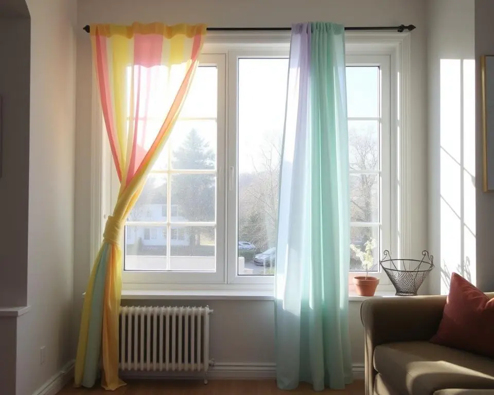 DIY curtain and window frame makeover