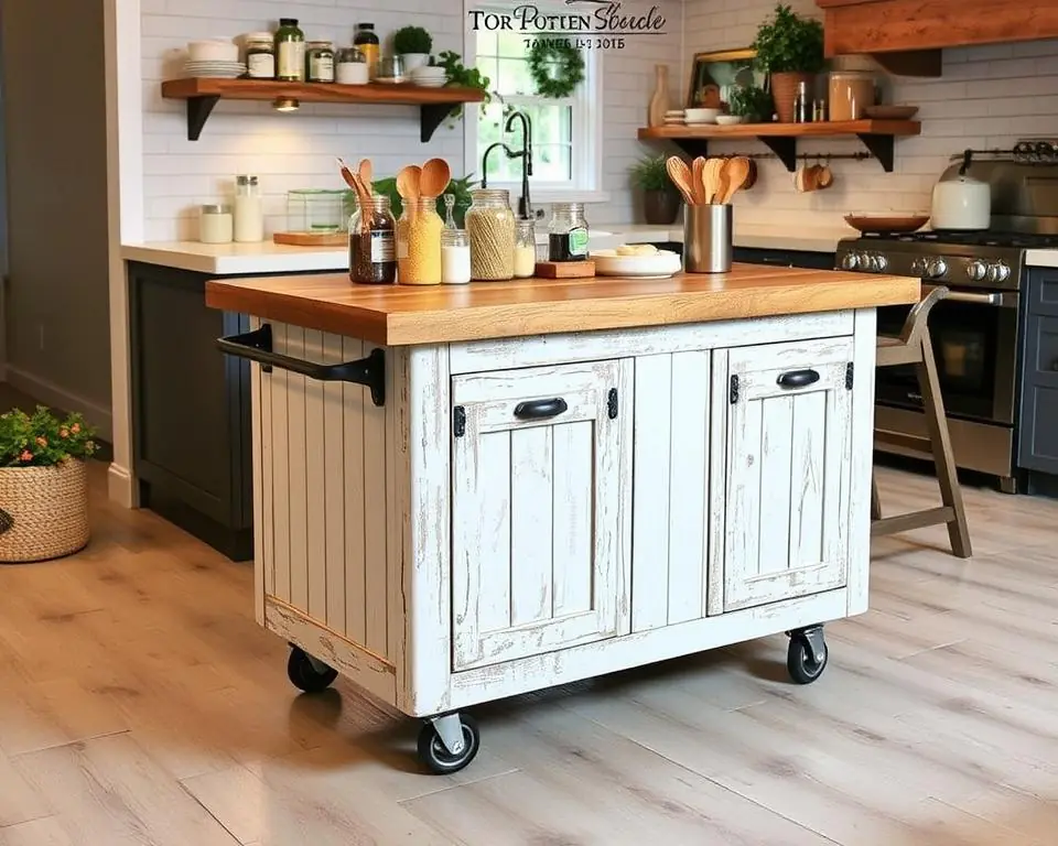 Farmhouse kitchen island