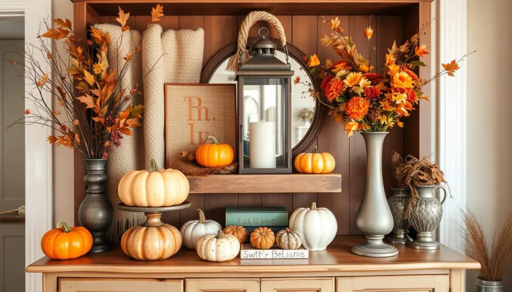 Seasonal Entryway Cabinet Decor