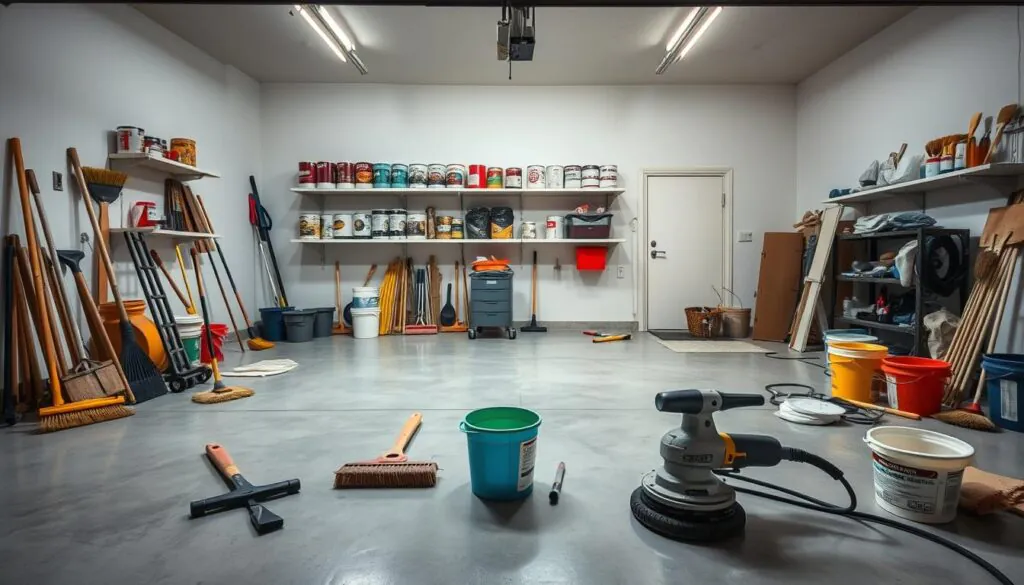 garage floor preparation