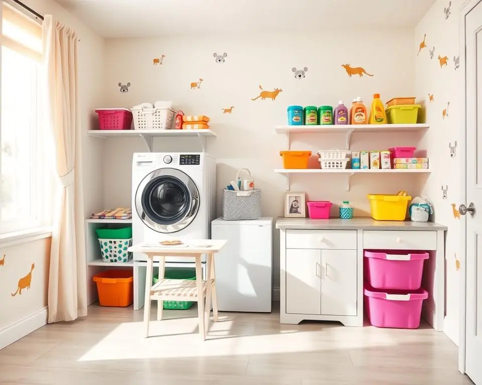 kid-friendly laundry room