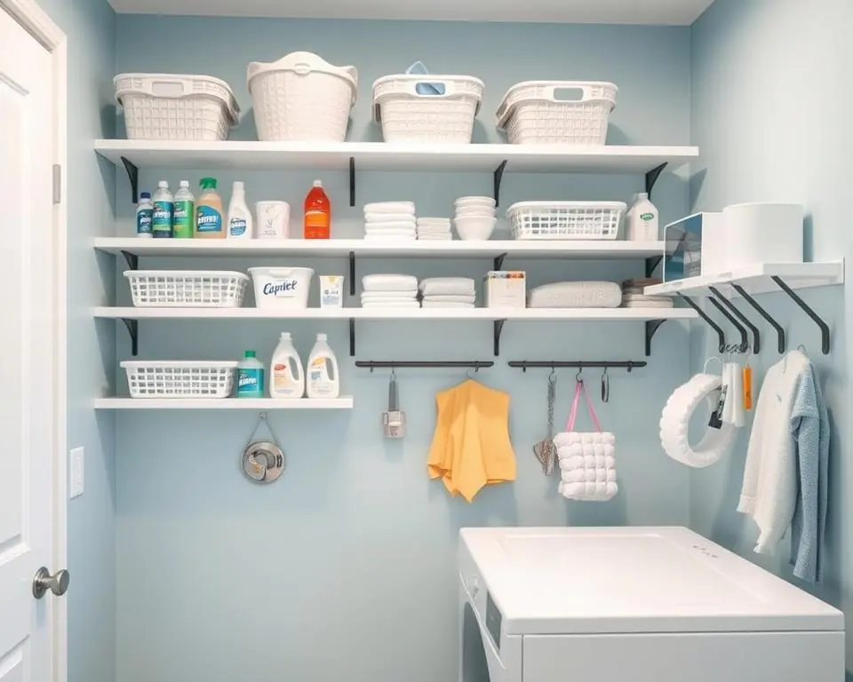 laundry room wall storage