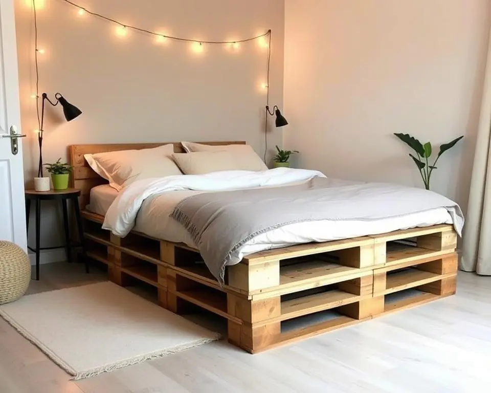 DIY Pallet Bed Frame Design